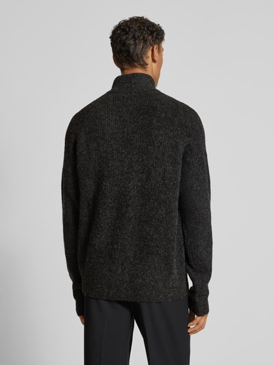 MCNEAL Gebreid jack met ritssluiting Donkergrijs gemêleerd - 5