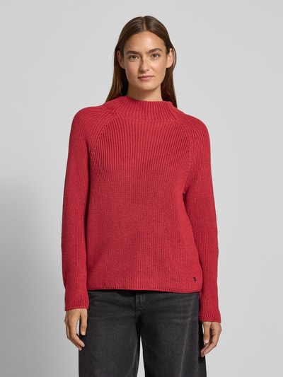 monari Regular Fit Pullover in Strick-Optik Modell 'Basic' Rot 4