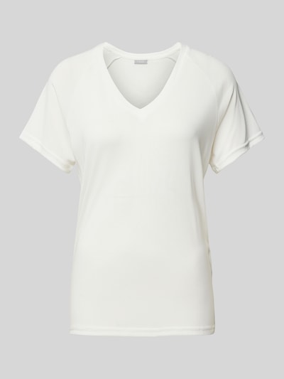 Fransa T-Shirt mit V-Ausschnitt Modell 'Joselyn' Weiss 1
