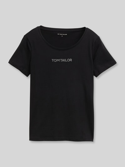 Tom Tailor Regular Fit T-Shirt mit Label-Schriftzug Black 2