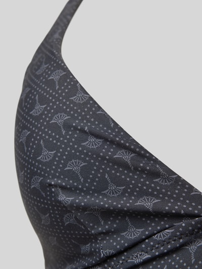 JOOP! Collection Góra bikini damska JOOP! Collection;Mieszanka materiałów z dodatkiem streczu;Dopasowany krój;Wiązanie na szyi;Zapięcie na haftkę Czarny 2