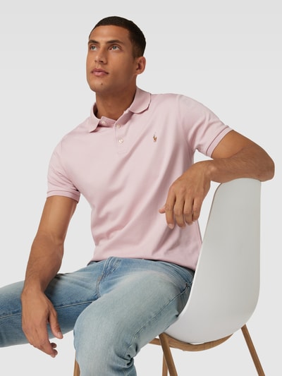 Polo Ralph Lauren Koszulka polo o kroju slim fit z wyhaftowanym logo Brudnoróżowy 3