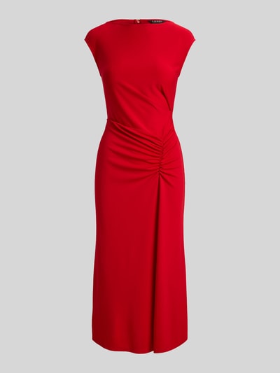 Lauren Ralph Lauren Sukienka midi z marszczonymi fałdami w talii Czerwony 2