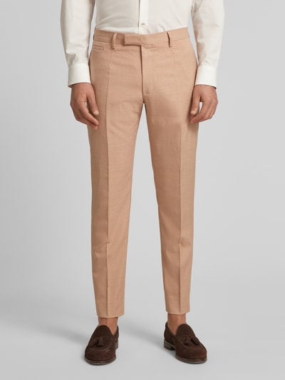 Strellson Slim Fit Anzughose mit Bügelfalten Modell 'Kynd' Rostrot 4