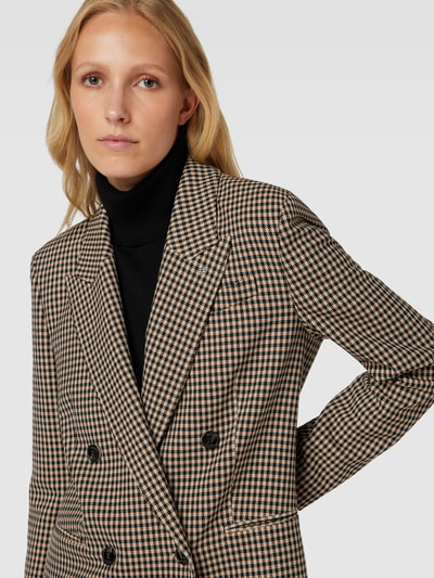 BOSS Black Women Blazer met ruitmotief, model 'Jekira' Beige - 3