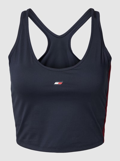 Tommy Hilfiger Curve Top krótki PLUS SIZE z detalem z logo Granatowy 2