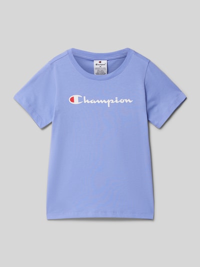 CHAMPION T-Shirt mit Label-Print Lavender 1