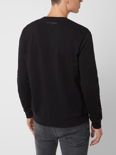 Karl Lagerfeld Sweatshirt mit Logo in Metallic-Optik  Black 5