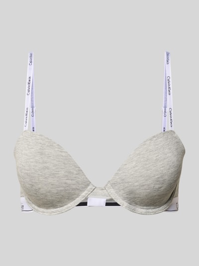 Calvin Klein Underwear BH mit Label-Spaghettiträgern Modell 'Demi' Hellgrau 1