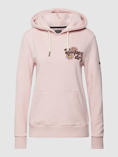 Superdry Hoodie mit Label-Print Hellrosa 2