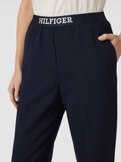 Tommy Hilfiger Stoffen broek met elastische band met label Marineblauw - 3