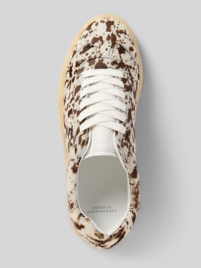 Copenhagen Sneakers van echt leer met all-over dierenprint Wit - 3