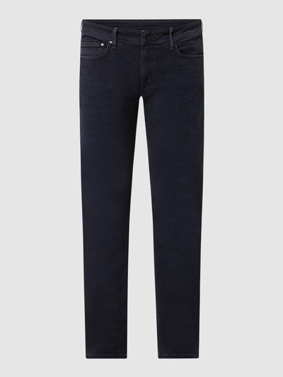 Pepe Jeans Tapered fit jeans met stretch, model 'Stanley' Donkerblauw - 2