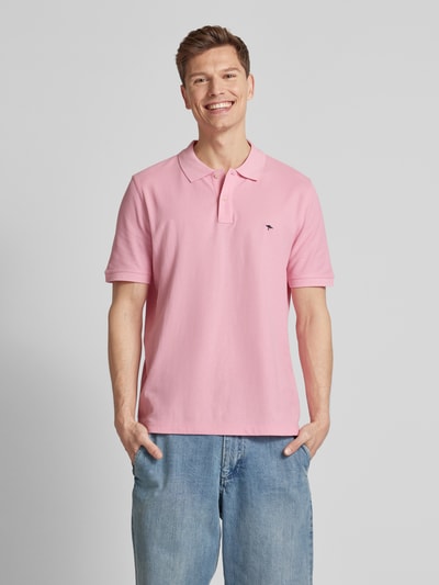 Fynch-Hatton Regular fit poloshirt met logostitching Roze - 4