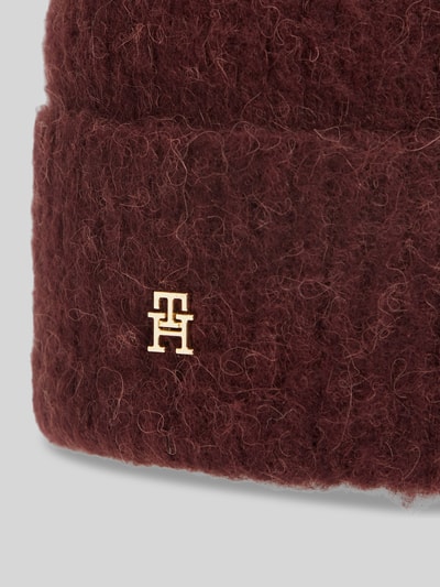 Tommy Hilfiger Beanie aus Woll-Mix mit Alpakawolle Bordeaux 2