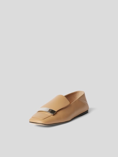 Sergio Rossi Slipper mit Label-Applikation Sand 2