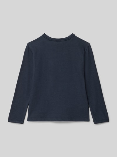 Mayoral Bluzka z długim rękawem o kroju regular fit z kieszenią na piersi Granatowy 3
