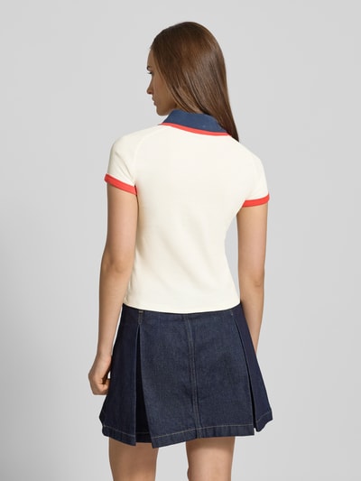 adidas Originals Slim fit poloshirt met labelstitching Wit - 5