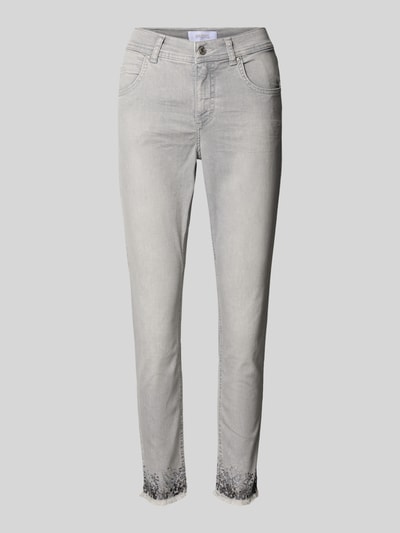 Angels Slim fit jeans met verkort model, model 'ORNELLA' Lichtgrijs - 2