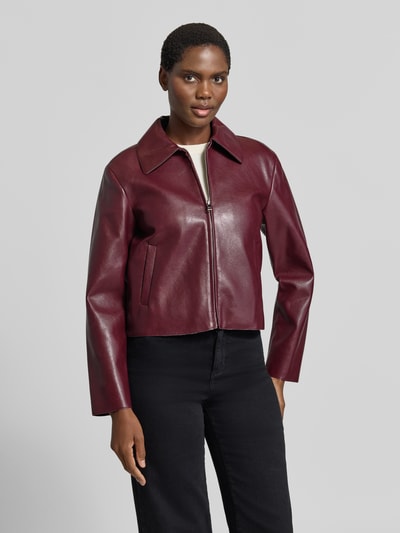 MANGO Jacke in Leder-Optik Modell 'SABINA' Bordeaux 4