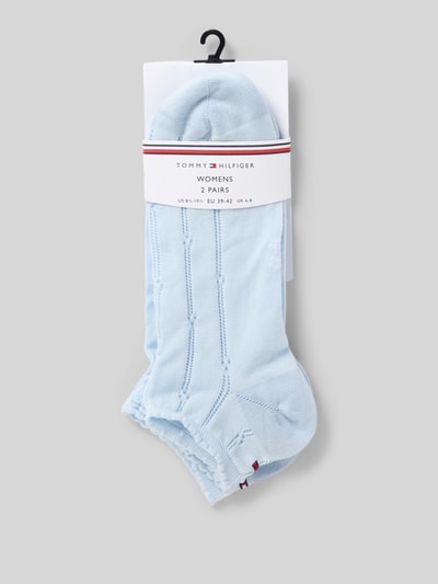 Tommy Hilfiger Sneakersocken mit Label-Print im 2er-Pack Hellblau 3