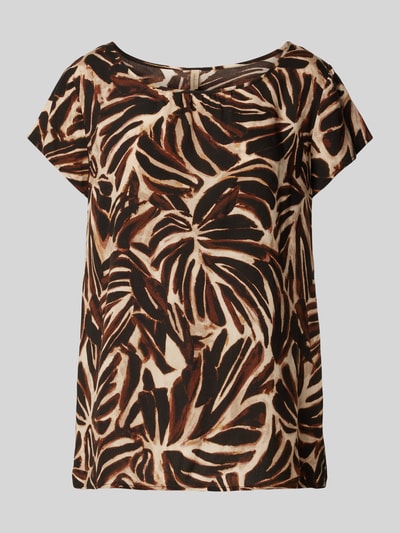 Soyaconcept Blouseshirt met ronde hals, model 'ROKSANA' Donkerbruin - 2