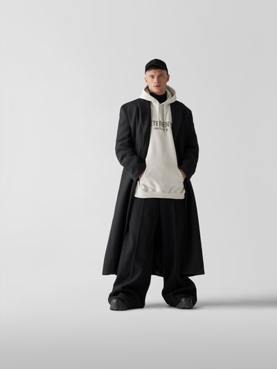 VETEMENTS Oversized Hoodie mit Label-Print Ecru 1