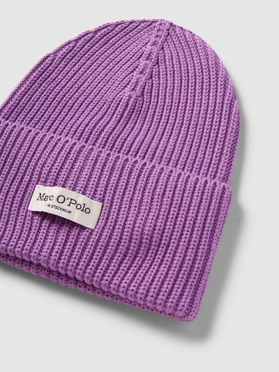 Marc O'Polo Beanie mit Label-Detail Lila 2