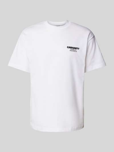 Carhartt Work In Progress T-Shirt mit Label-Print Modell 'DUCKS' Weiss 2