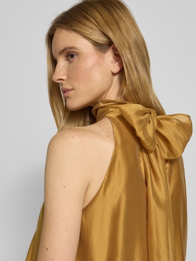 Jake*s Cocktail Cocktailkleid aus Lyocell-Mix mit Stehkragen Senf 3