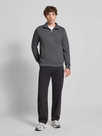 CHAMPION Sweatshirt mit Stehkragen und Reißverschluss Anthrazit 1