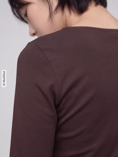 Levi's® Slim Fit Langarmshirt aus Baumwoll-Mix mit asymmetrischer Knopfleiste Hazel 3
