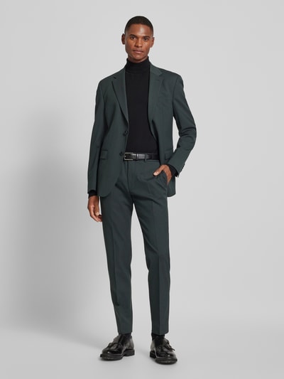 Strellson Slim fit pantalon met persplooien, model 'Melwin' Donkergroen - 1