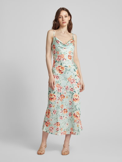 Guess Maxi-jurk met cascadehals, model 'AKILINA' Mintgroen - 4