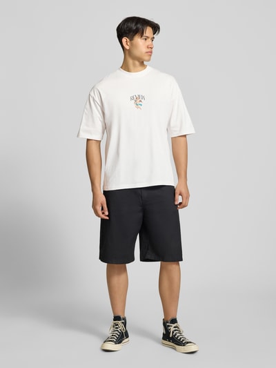 REVIEW T-Shirt mit überschnittenen Schultern Offwhite 1