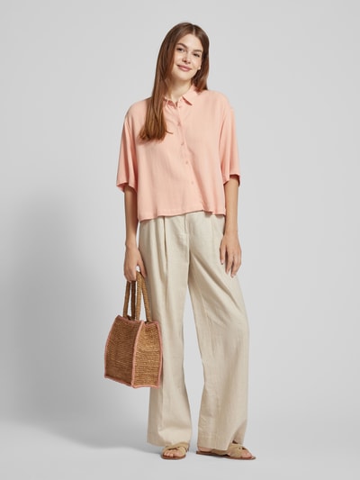 Jake*s Casual Hemdbluse mit 3/4-Ärmel Apricot 1