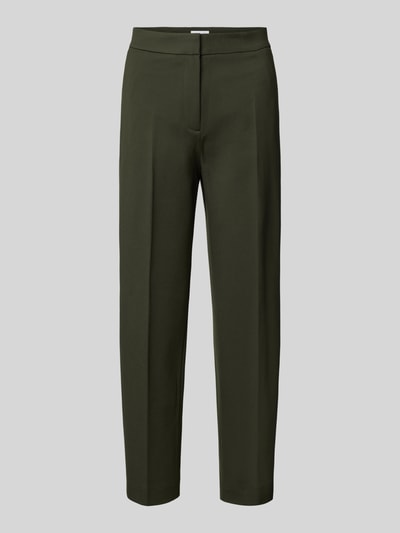 Produktfoto, oliwkowozielone spodnie o prostym kroju, gładka tekstura, Schmale Hose aus Viskose-Mix von Jake*s Collection