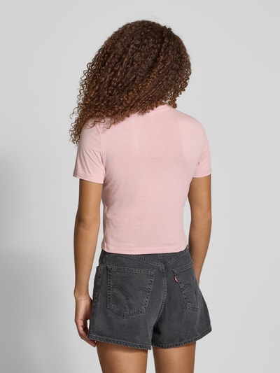 Only Slim fit T-shirt van puur katoen, model 'KARINA' Mauve - 5