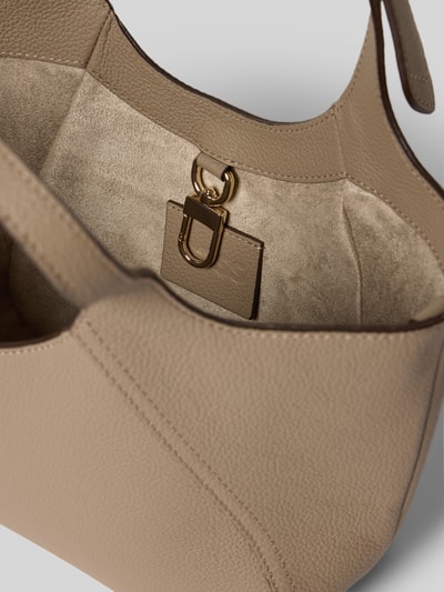 BOSS Torba na ramię z naturalnej skóry bydlęcej model ‘LENAH’ Szarobrązowy 5