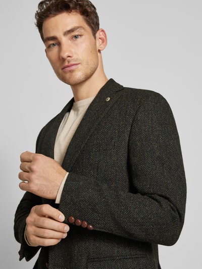 Carl Gross Regular Fit Harris Tweed Sakko aus Schurwolle Modell 'Theo' Gruen 3