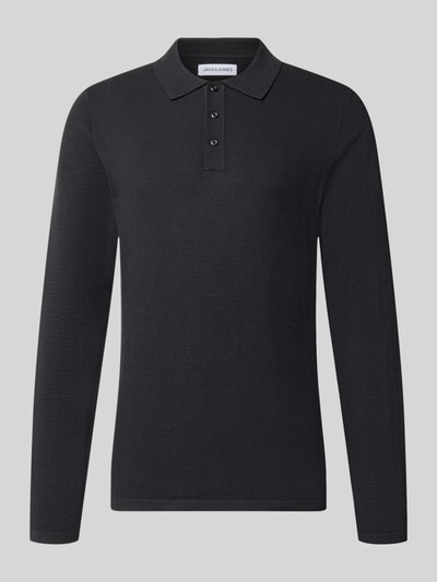 JACK & JONES Slim Fit Poloshirt mit Label-Detail Modell 'AUSTIN' BLACK 1