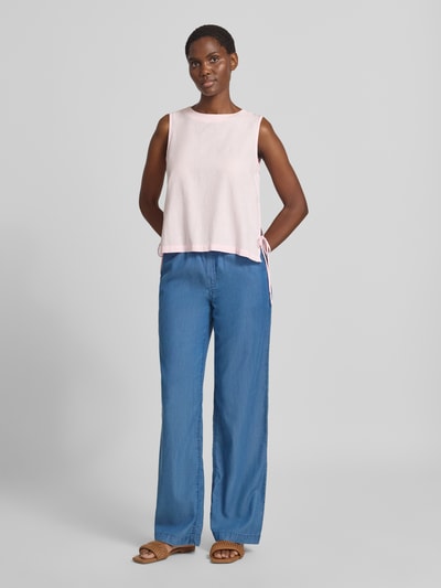 Christian Berg Woman Wide Fit Hose aus Lyocell-Mix mit Tunnelzug Marine Melange 1