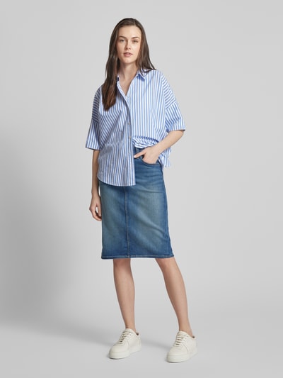 Lauren Ralph Lauren Spódnica jeansowa o długości do kolan z 5 kieszeniami model ‘DANIELA’ Jeansowy niebieski 1