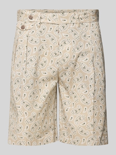 Manuel Ritz Szorty o kroju regular fit z kieszenią z patką Beżowy 2