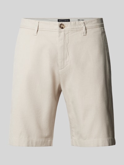 Marc O'Polo Regular Fit Bermudas mit Strukturmuster Modell 'Salo' Offwhite 2