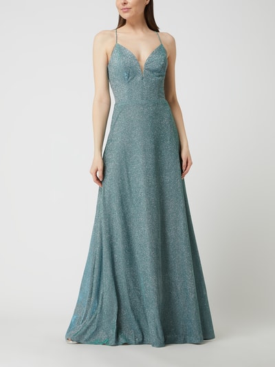 Luxuar Abendkleid mit Glitter-Effekt Gruen 1