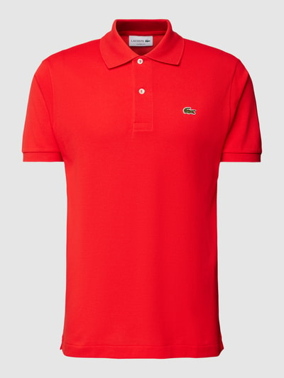 Lacoste Poloshirt met labelstitching Rood - 2