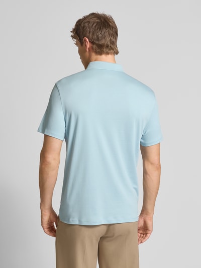 CK Calvin Klein Relaxed Fit Poloshirt mit Logo-Stitching Modell 'SUPIMA' Hellblau 5