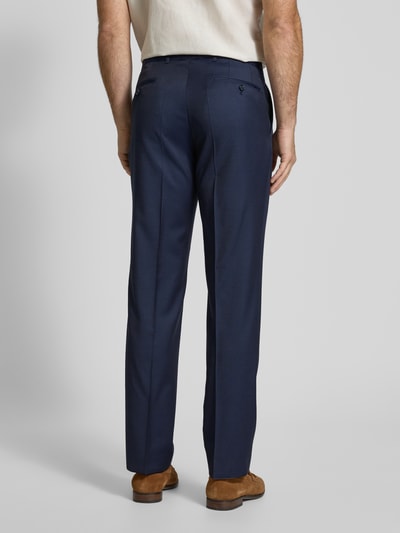 Carl Gross Slim Fit Anzughose mit Bügelfalten Modell 'SILVIO' Blau 5