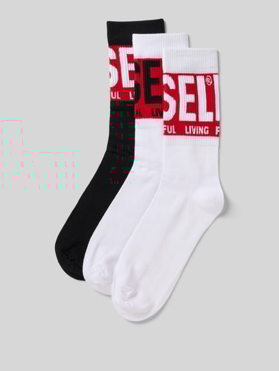 Diesel Sokken met labelprint in een set van 3 paar Wit - 1